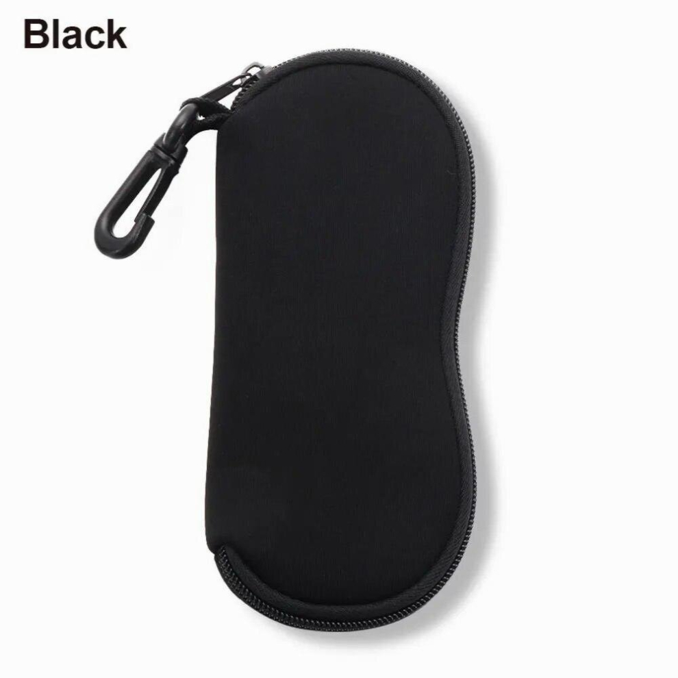Multicoloured Ultra-Light Neoprene Portable Soft With Carabiner Glasses Case Zipper Eyeglass Pouch Sunglasses Case