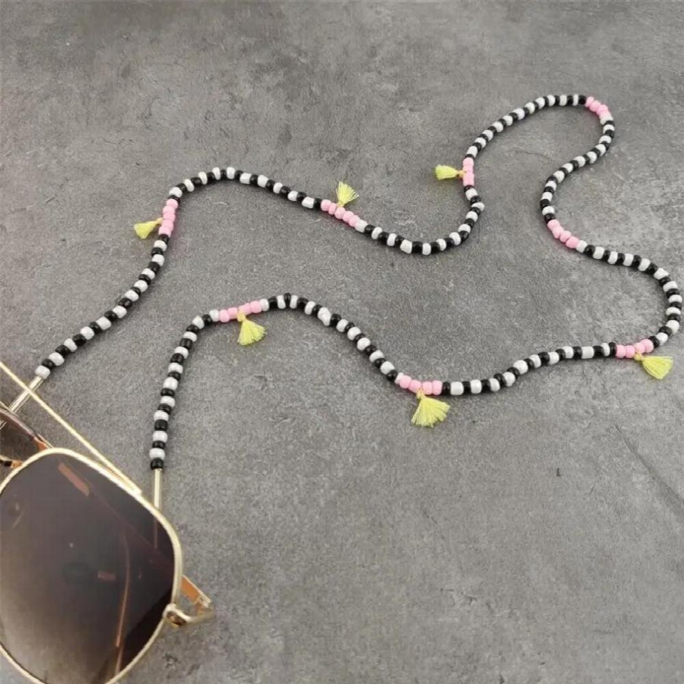 Reading Glasses Chain for Women Sunglasses Tassel Cords Beaded Eyeglass Lanyard Hold Straps Eyewear Retainer