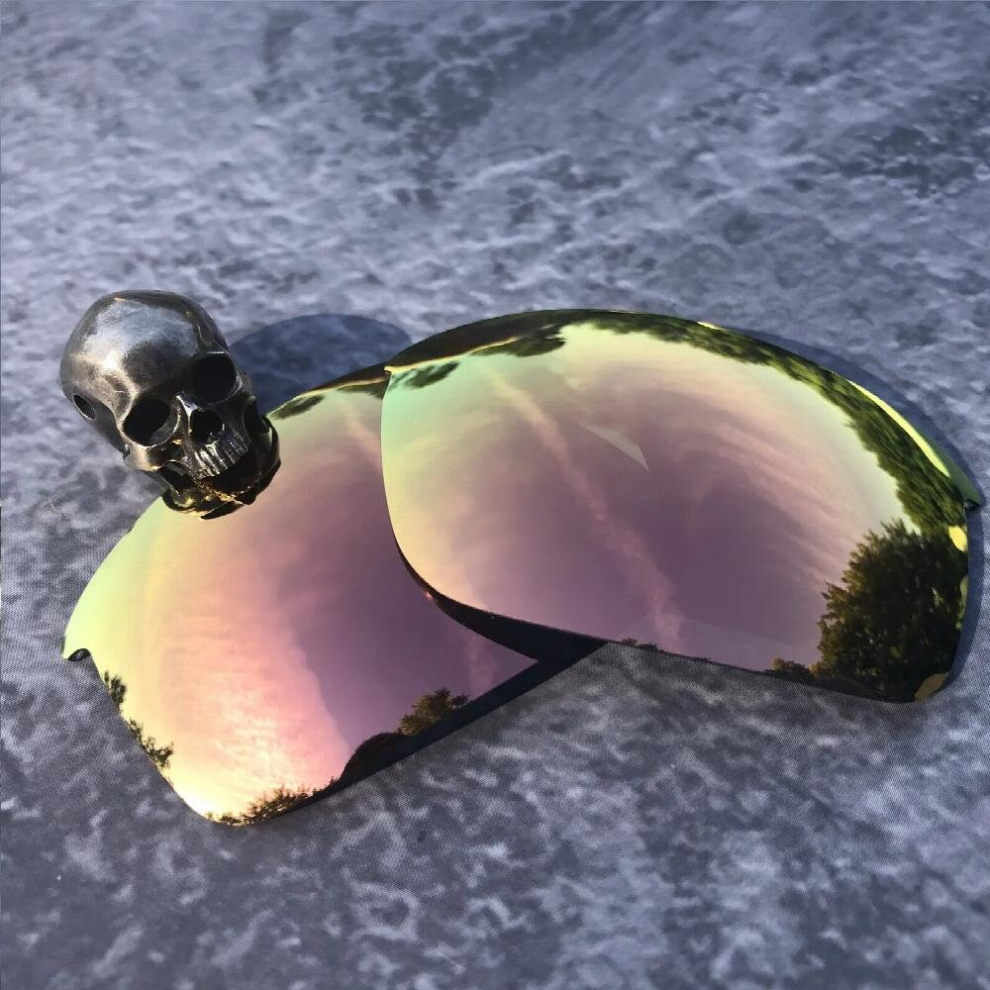 Multicoloured True Polarized Enhanced Replacement Lenses For-Oakley Bottlecap Sunglass (Lens Only)-Peach Golden Mirror