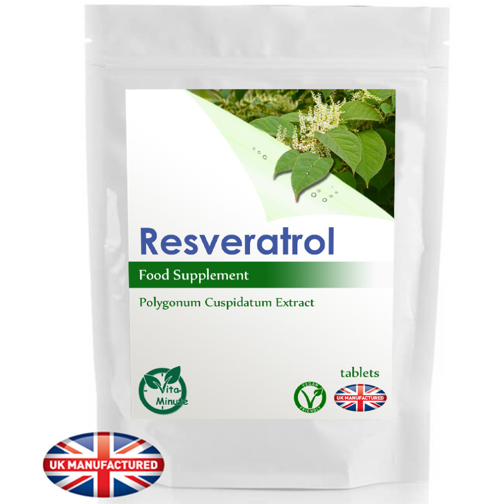 High Potency Resveratrol 1000mg Extract (30 Tablets) UK Made (V)