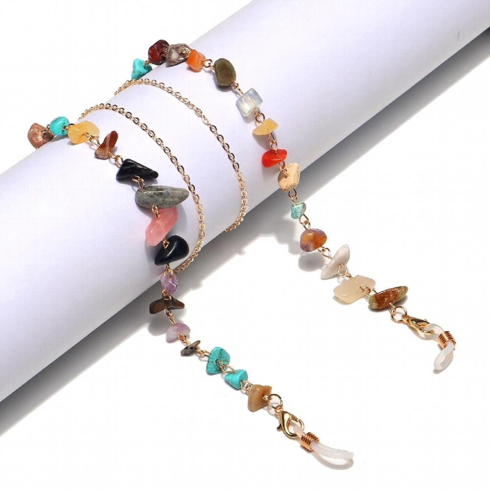 Glasses Chains for Women Mix Natural Stone EyeGlasses Chain Colorful Lanyard Strap Sunglasses Cords Eyewear Access