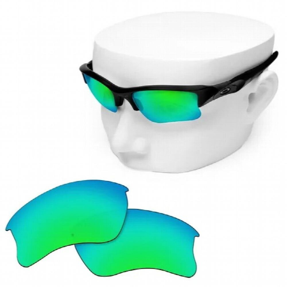 Multicoloured Polarized Replacement Lenses Of Green Mirror For-Oakley Flak Jacket Xlj Sunglasses