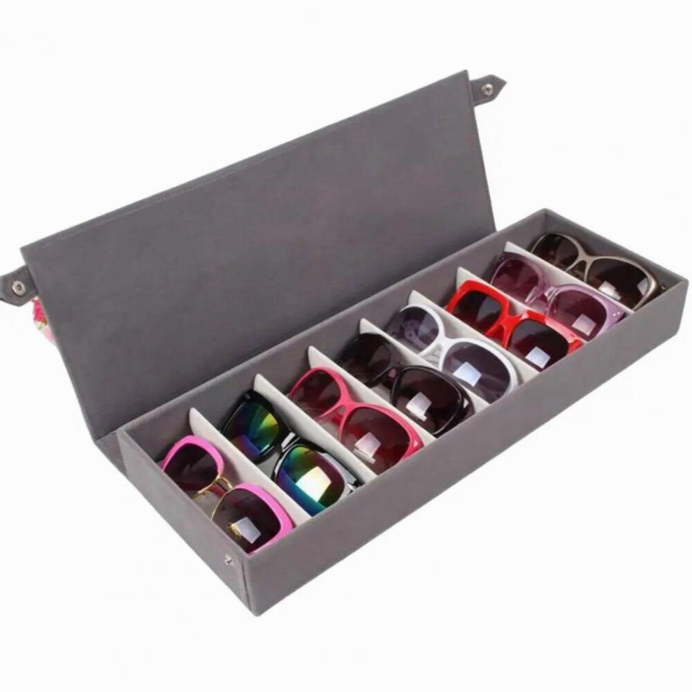Convenient Glasses Storage Box No Damage to Lens Sunglasses Case Easy Access Velvet Surface Glasses Organizer Organization