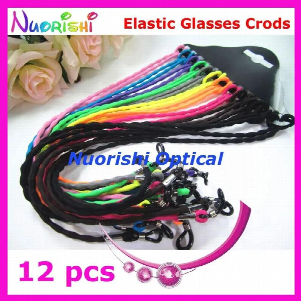 Multicoloured 12/60/120Pcs 10 Colors Elastic Flexible Sunglass Eyewear Eyeglass Glasses Cord String Lanyard L700
