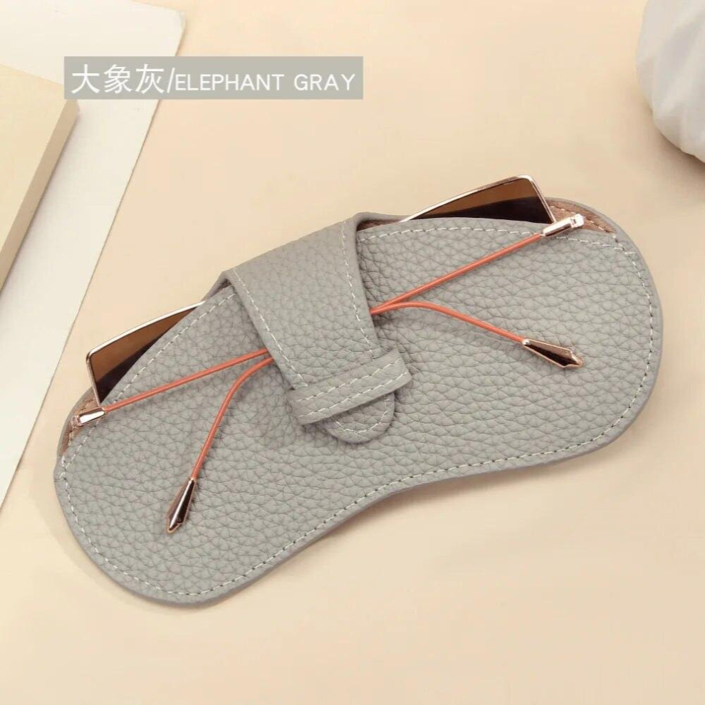 Portable Eyewear Bag Ins Style Creative Soft Cow Leather Eye Glasses Case Sunglasses Storage Bag Myopic Glasses Protective Cover