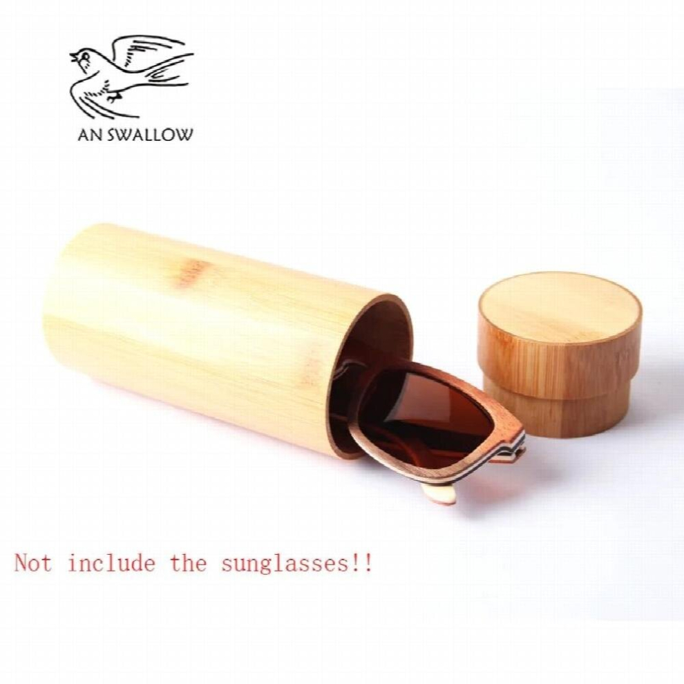 Men Women 1pcs Round Bamboo Sunglasses Case Wood Sun Glasses Box Spectacle EyeGlasses Case