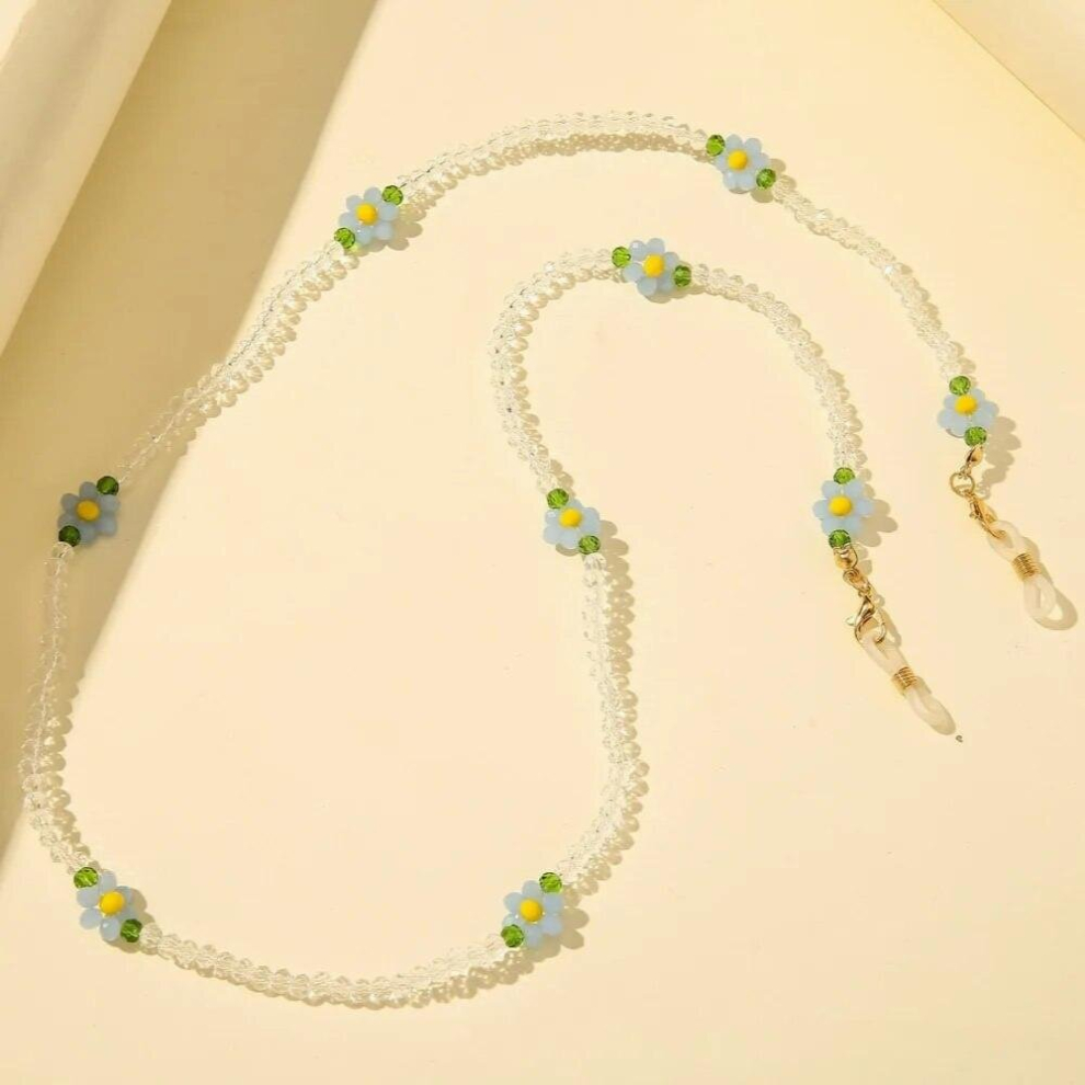 Multicoloured Crystal Beads Glasses Chain Cord Strap Retro Beaded Sunglasses Rope Chains For Women Eyeglass Sunglass Chain Lanyard