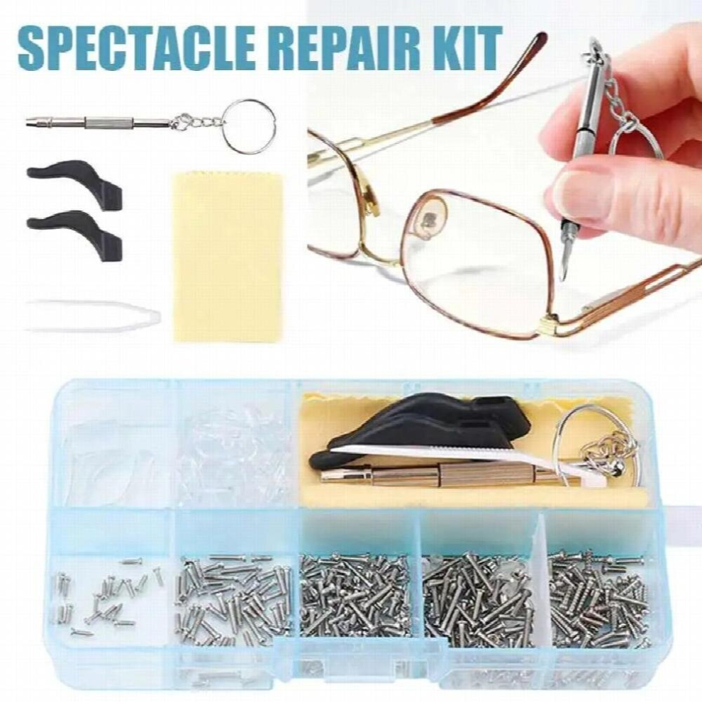 1 Set Eyeglasses Screws Nuts Nose Pad Screwdriver Repair Tool Kit Fit for Sunglasses Eyeglass Replacement Parts