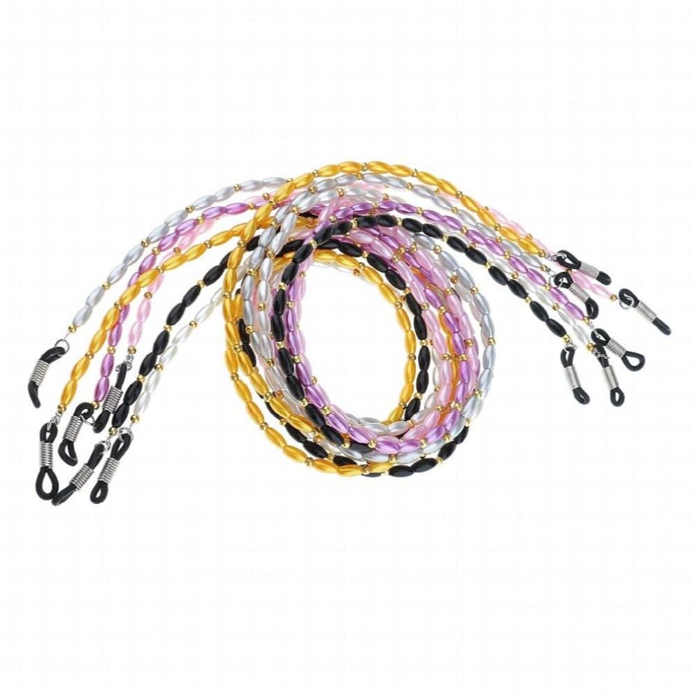 Multicoloured 6Pcs Eyeglass Chain Sunglass Holder Strap Neck Cord Lanyard Necklace Beaded