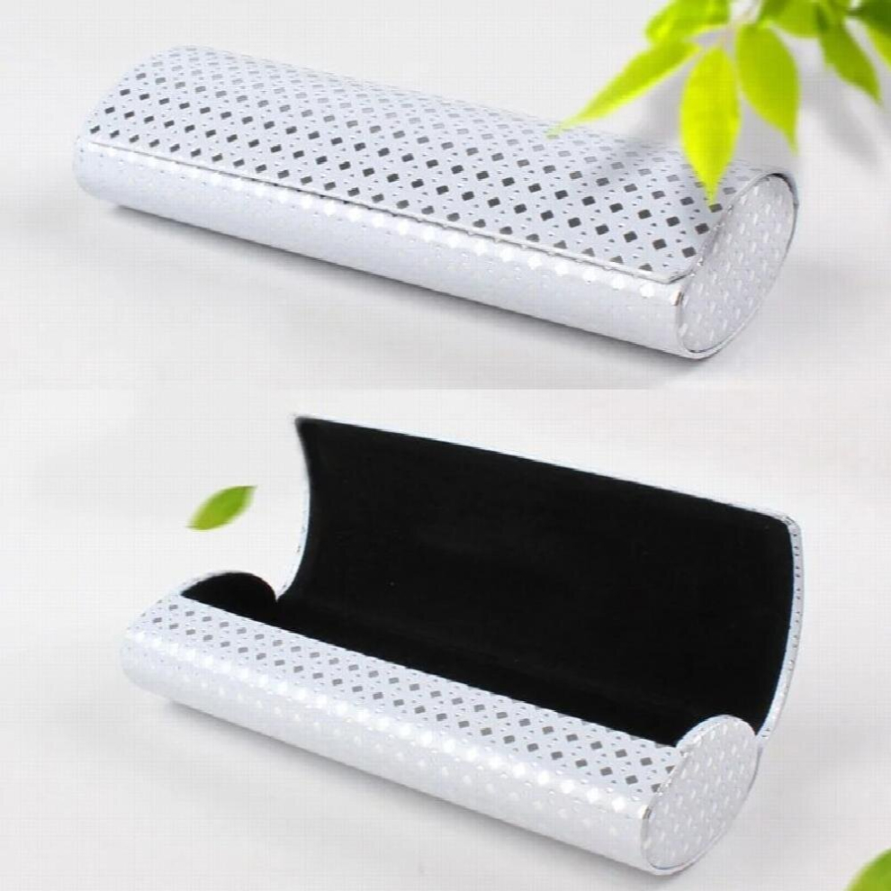 Rhombus Glasses Case Magnetic Closed Oval Sunglasses Box Leather Glasses Storage Hard Eyewear Protection Box Container