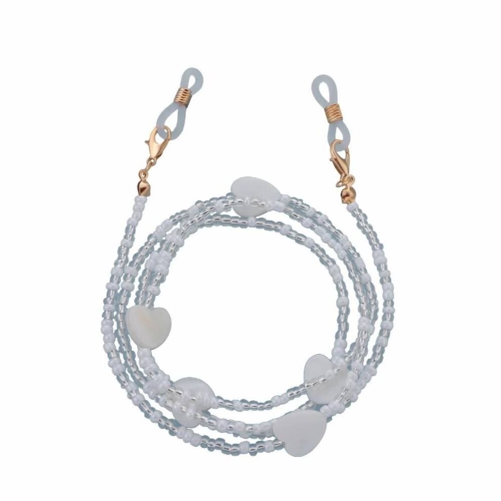 Bohemian Love Heart Rice Bead Glasses Chain Temperament Sunglasses Accessory Mask All-Match Multi-purpose Non-slip Lanyard