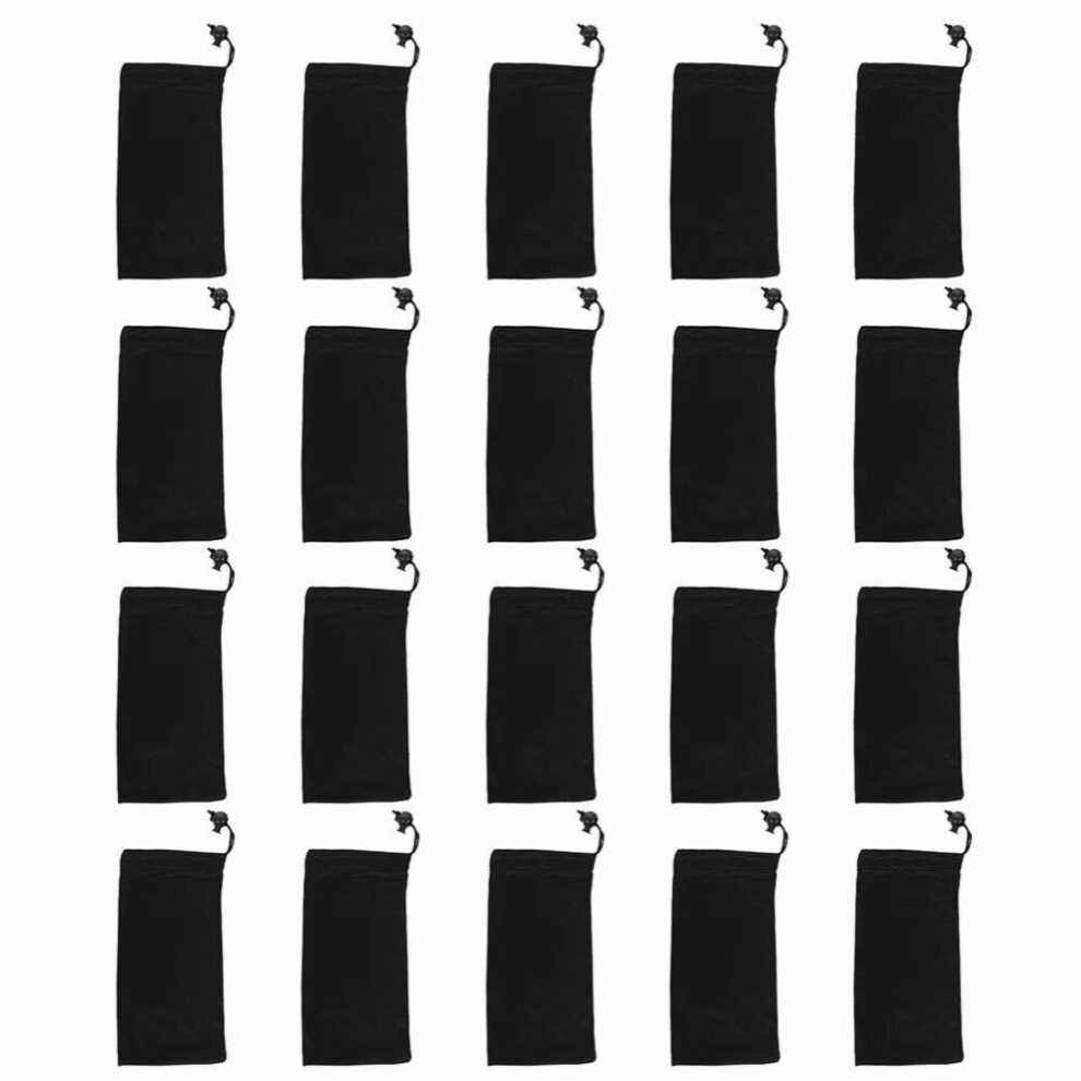Black Case Sunglasses Glasses Pouch Soft Storage Holder Microfiber Eyeglasses Travel Sunglass Pouches Reading Eyewear Eyeglass Makeup
