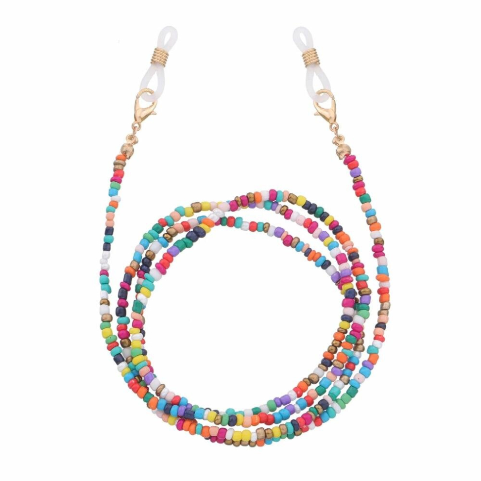 Bohemian Colorful Rice Bead Glasses Chain Temperament Sunglasses Accessory Mask All-Match Multi-purpose Non-slip Lanyard