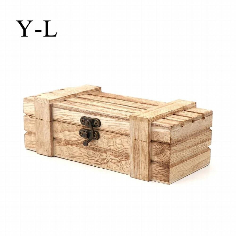 Retro Bamboo glasses case men Natural environmental protection Cylindrical Vintage sunglasses box Custodia per occhi