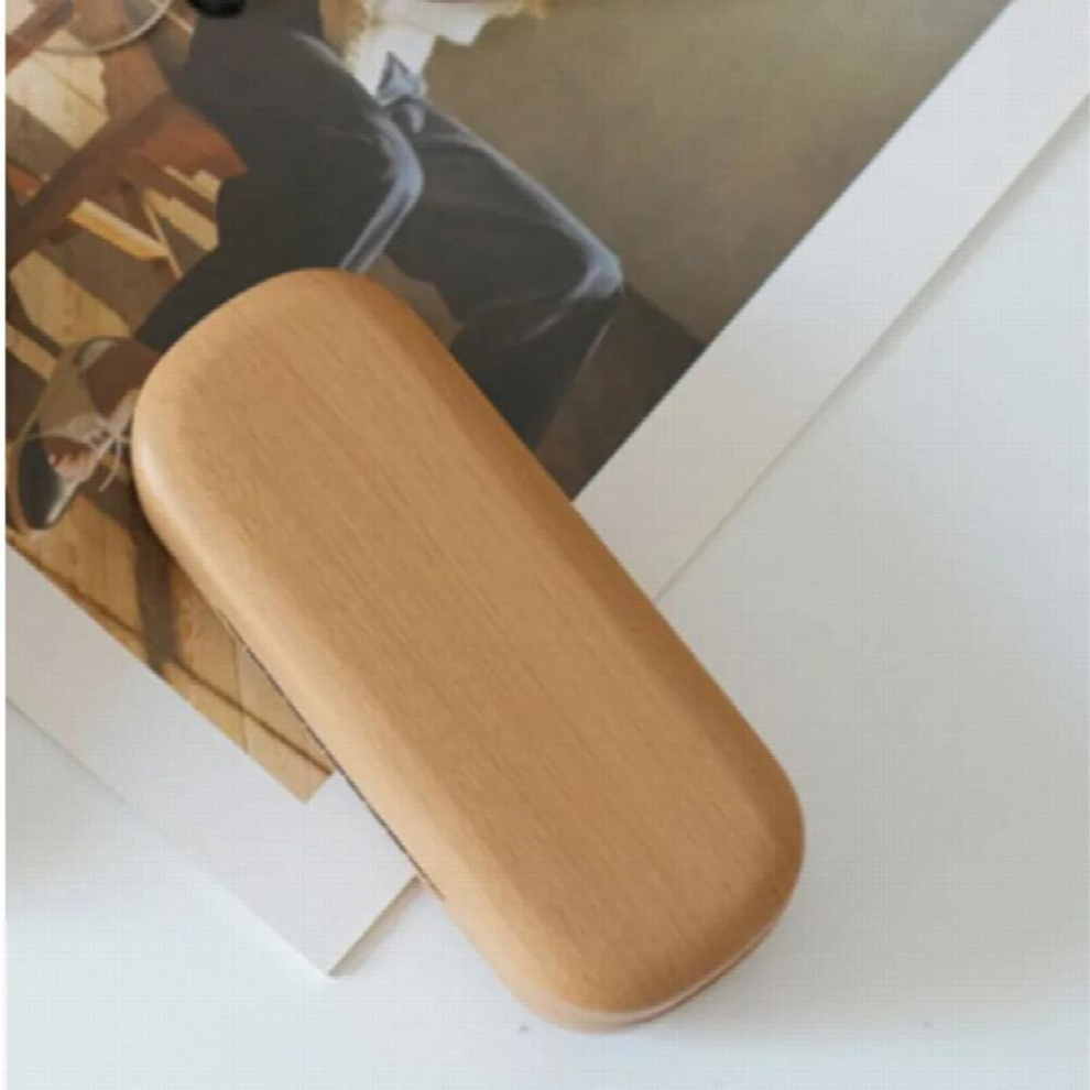 Retro Metal Glasses Box Wood Grain Frame Sunglasses Eyewear Case Storage Box Reading Glasses Case