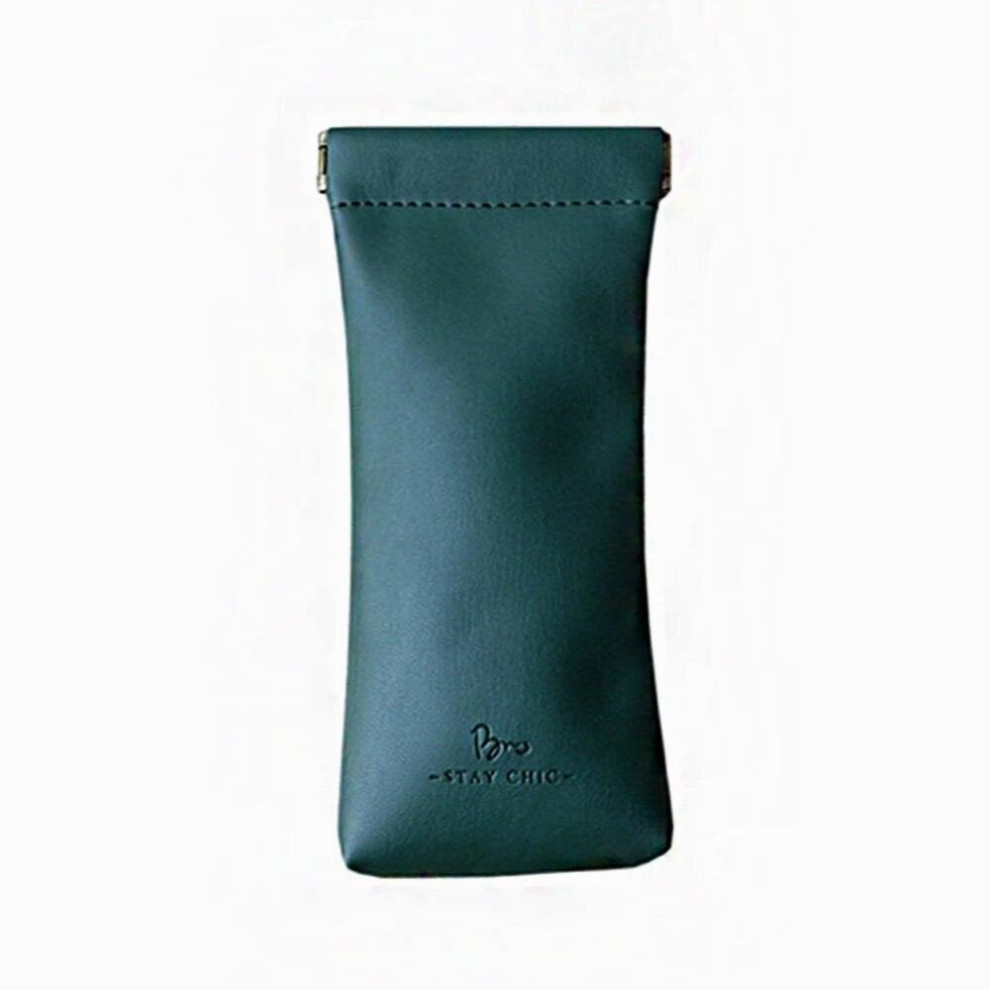 Pu Leather Sunglasses Bag Glasses Case Automatic Closing Pocket Pouch Wallet Storage Cases Portable Glasses Storage Bags 1Pcs