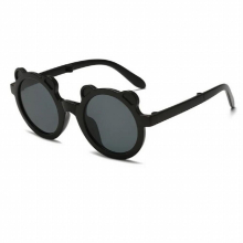 Girls Boys Bear Cartoon Sunglasses UV400 Children Retro Round Frame Sunglasses Outdoor Eyewear Baby Shade Glasses