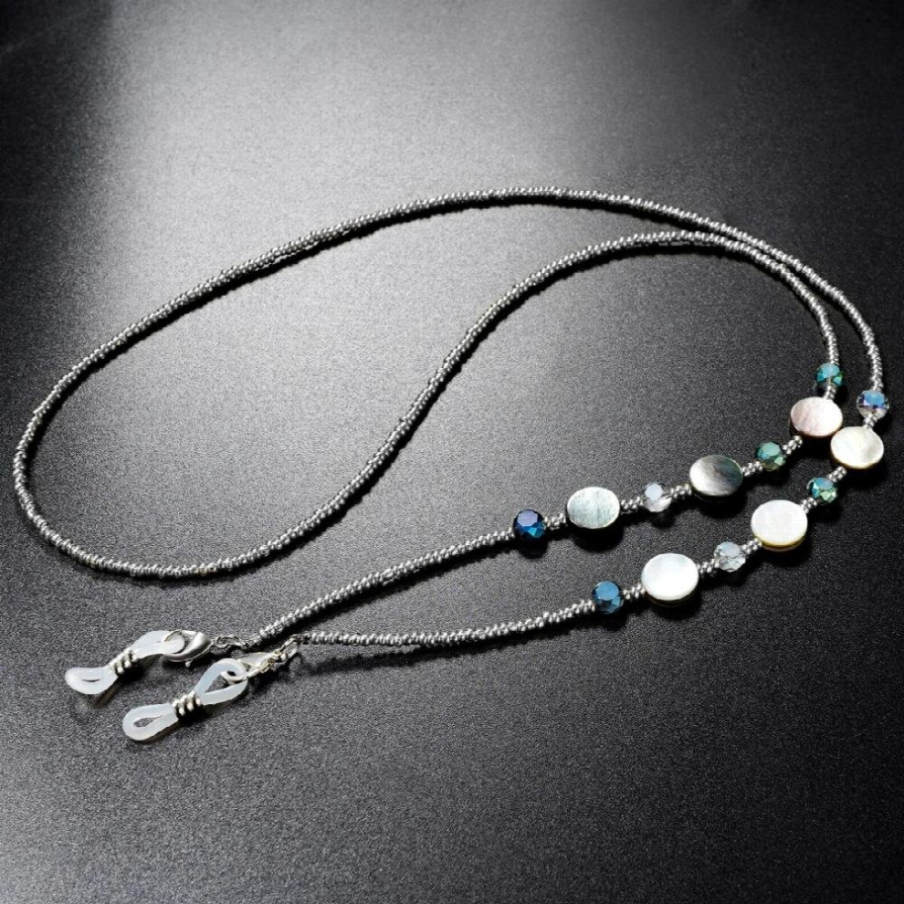 White Chichain Women?S Eyeglasses Chain Shell Beads Sunglasses Cords Beaded Eyeglass Lanyard Eyewear Retainer?For Women