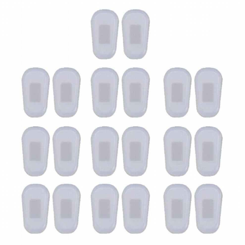 Multicoloured 10Pairs Unisex Soft Silicone Nose Pad Adhesive Silicone Nose Pad Push-In Eyeglass Anti-Slip Nose Pad For Sunglasses