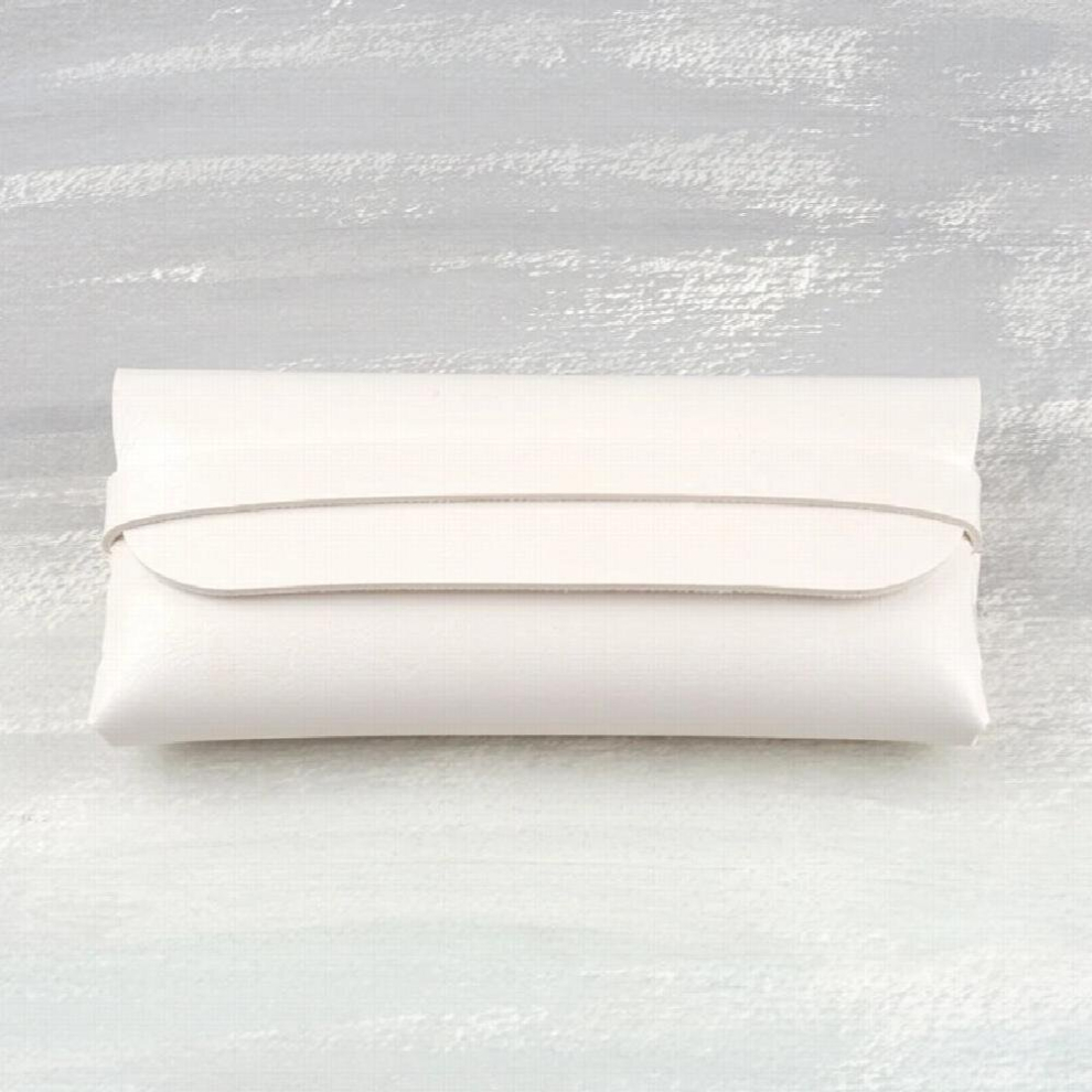 White Glasses Bag Covers For Sunglasses Cases Artificial Leather Eye Glasses Box