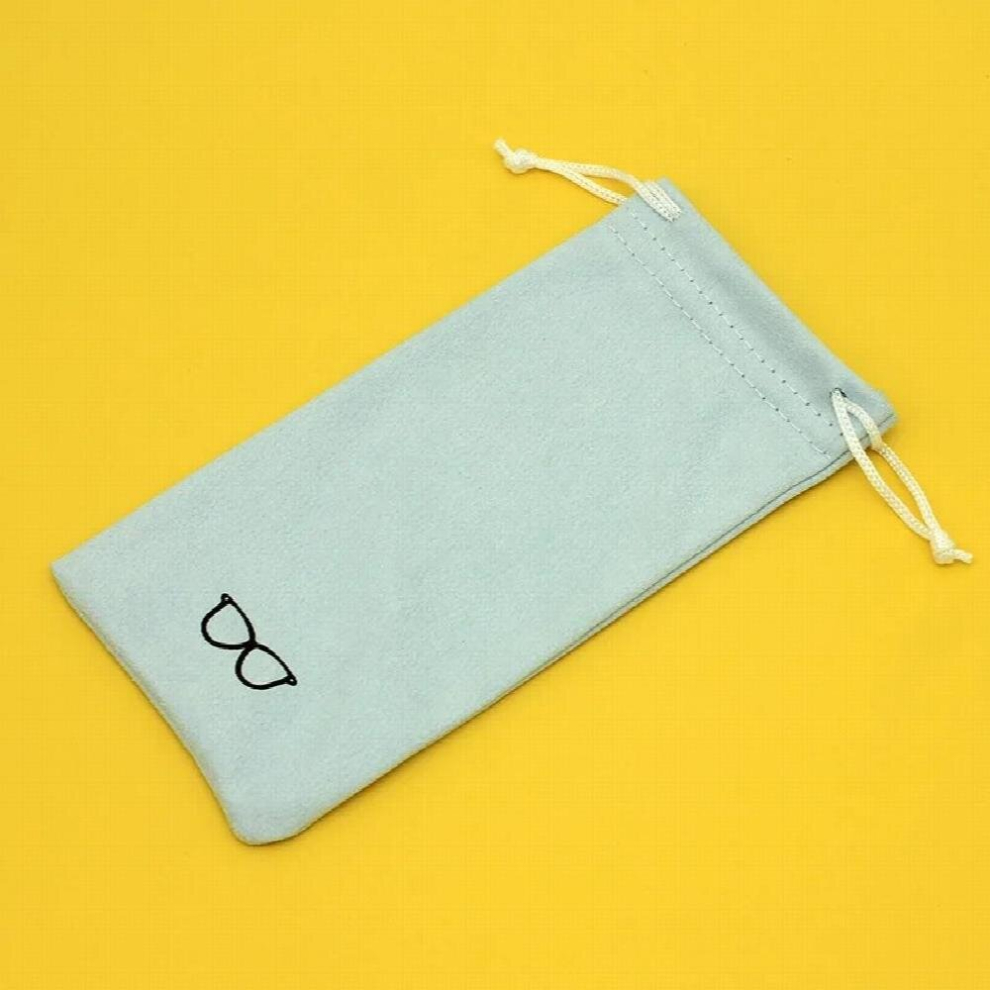1pc Sunglasses Bag Dust Proof Pouch Pocket Soft Drawstring Microfiber Glasses Carry Bag Portable Eyewear Container Glasses Bag