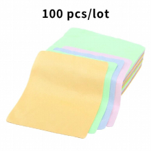 100pcs/Lot Glasses Lens Clothes Eyeglasses Cleaning Cloth Microfiber Phone Screen Sunglasses Camera Lenses Duster Wipes 15*18cm