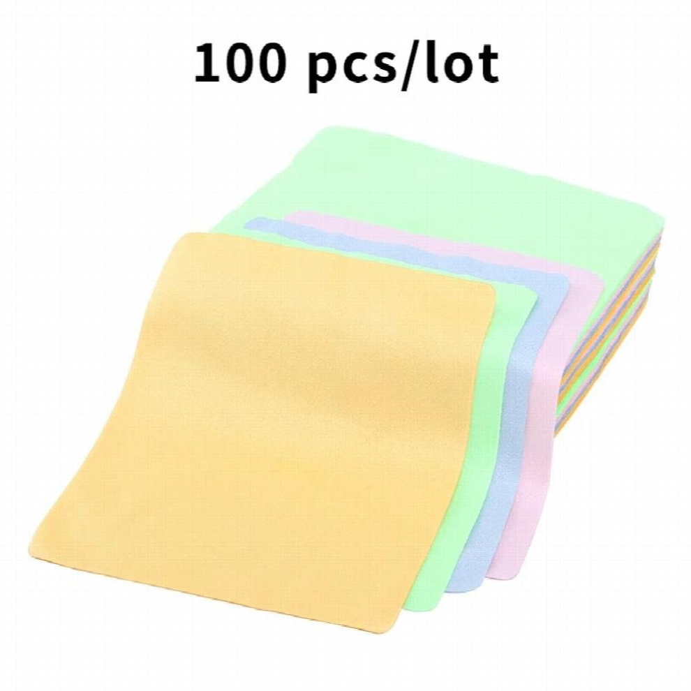 100pcs/Lot Glasses Lens Clothes Eyeglasses Cleaning Cloth Microfiber Phone Screen Sunglasses Camera Lenses Duster Wipes 15*18cm