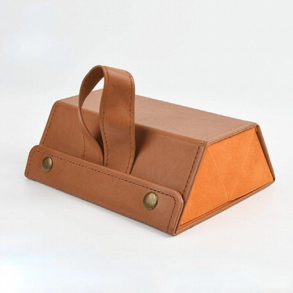 Multifunctional Leather Multi-grid Glasses Box Hand-folded Sunglasses Box PU Leather Sunglasses Portable Storage Box
