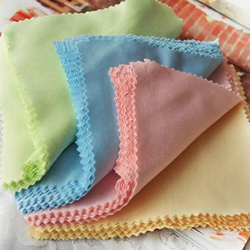 Multicoloured 10Pcs Cleaning Glasses Eyeglasses Cloth Economic Sunglasses Screen Microfiber Cleaner Cloth Eyewear Accessories Random