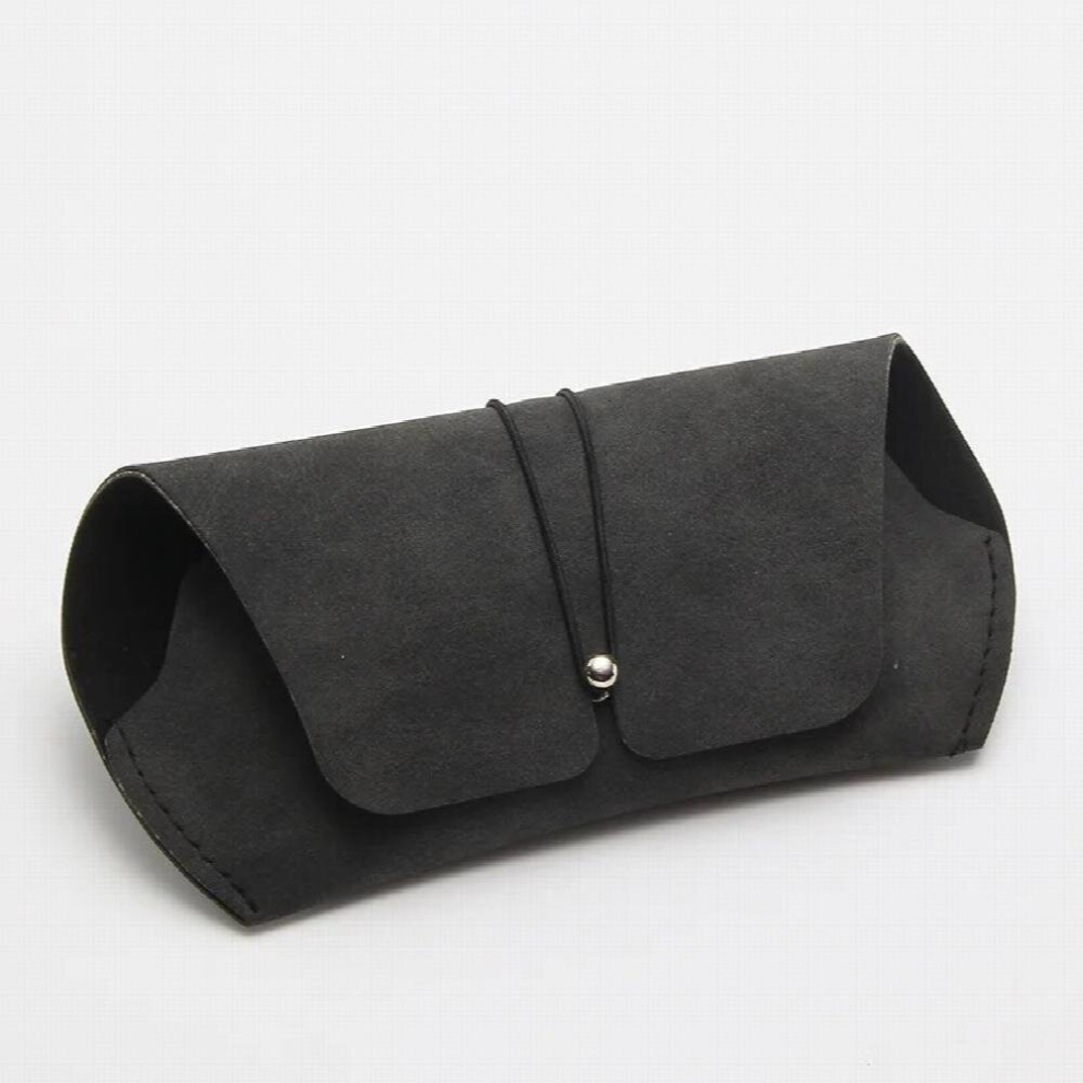 Matte PU Leather Men Women Sunglasses Case Fold-able Buckle Glasses Box Eyeglass Holder Bag Protector Eyewear Accessories