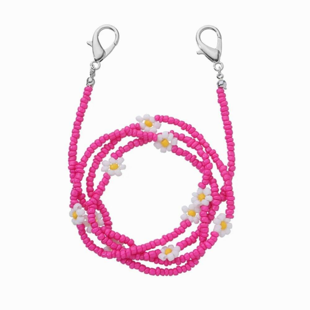 Reading Glasses Mask Chain Colorful Floral Daisy Bead Sunglasses Spectacle Cord String Neck Strap