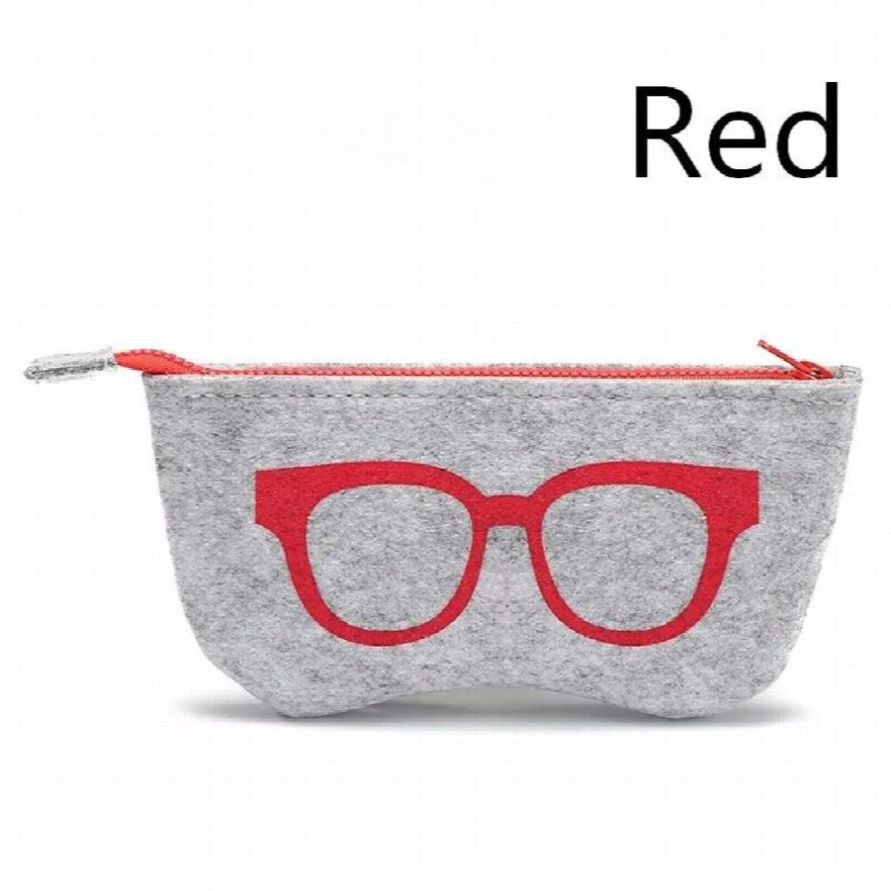 Multicoloured Portable Soft Zipper Wool Glasses Cases Sunglasses Bag Students Pencil Case Multifunction Cosmetic Brush Storage Pouch