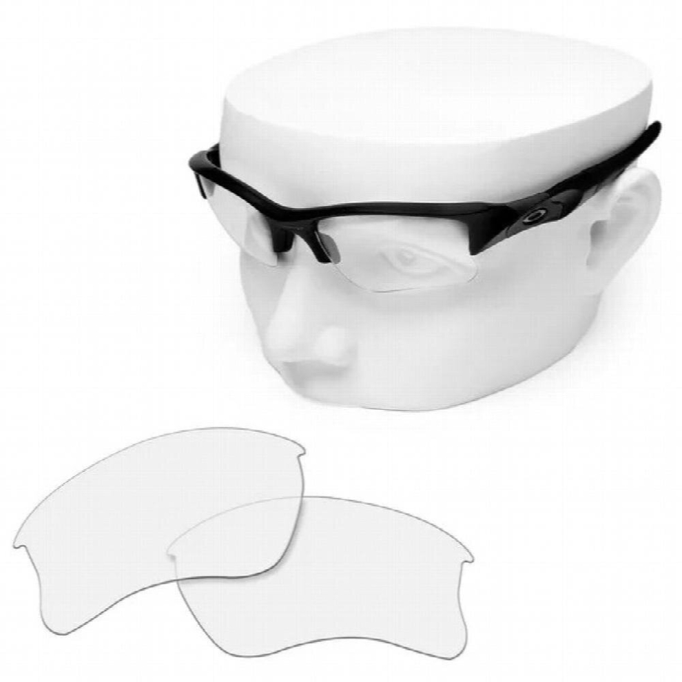Replacement Lenses of HD Clear for-Oakley Flak Jacket XLJ Sunglasses