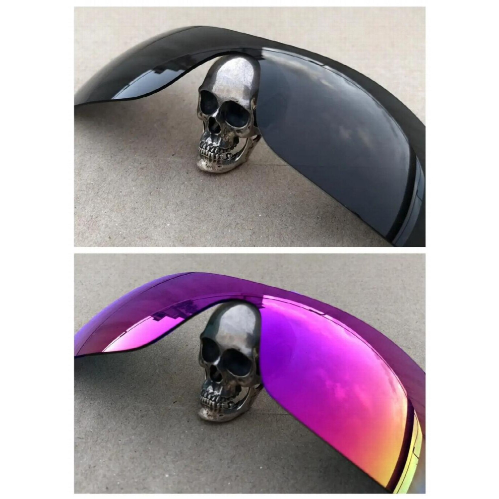 True Polarized Enhanced Replacement Lenses for-Oakley Batwolf OO9101 Sunglass (Lens Only) - Purple Red+Black