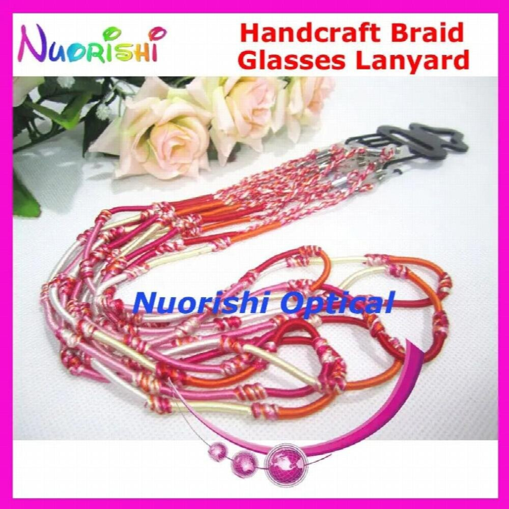 Multicoloured 6Pcs Art Handcraft Polypropylene Silk Sunglasses Eyewear Glasses Eyeglasses Cord Chain Lanyard L636