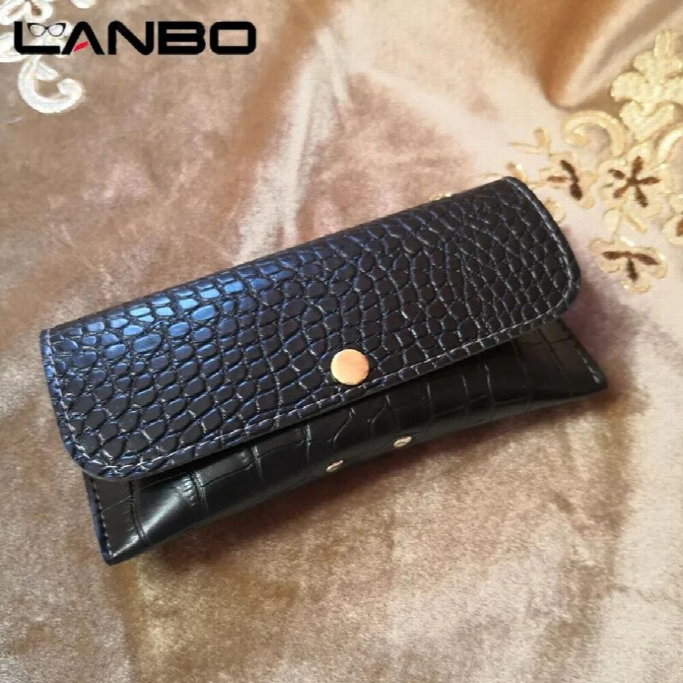 Lanbo PU Leather Snake Print Glasses Case Cover Sunglasses Glasses Holder Box Eyeglasses Solid Storage Box Sunglasses Pouch Bag