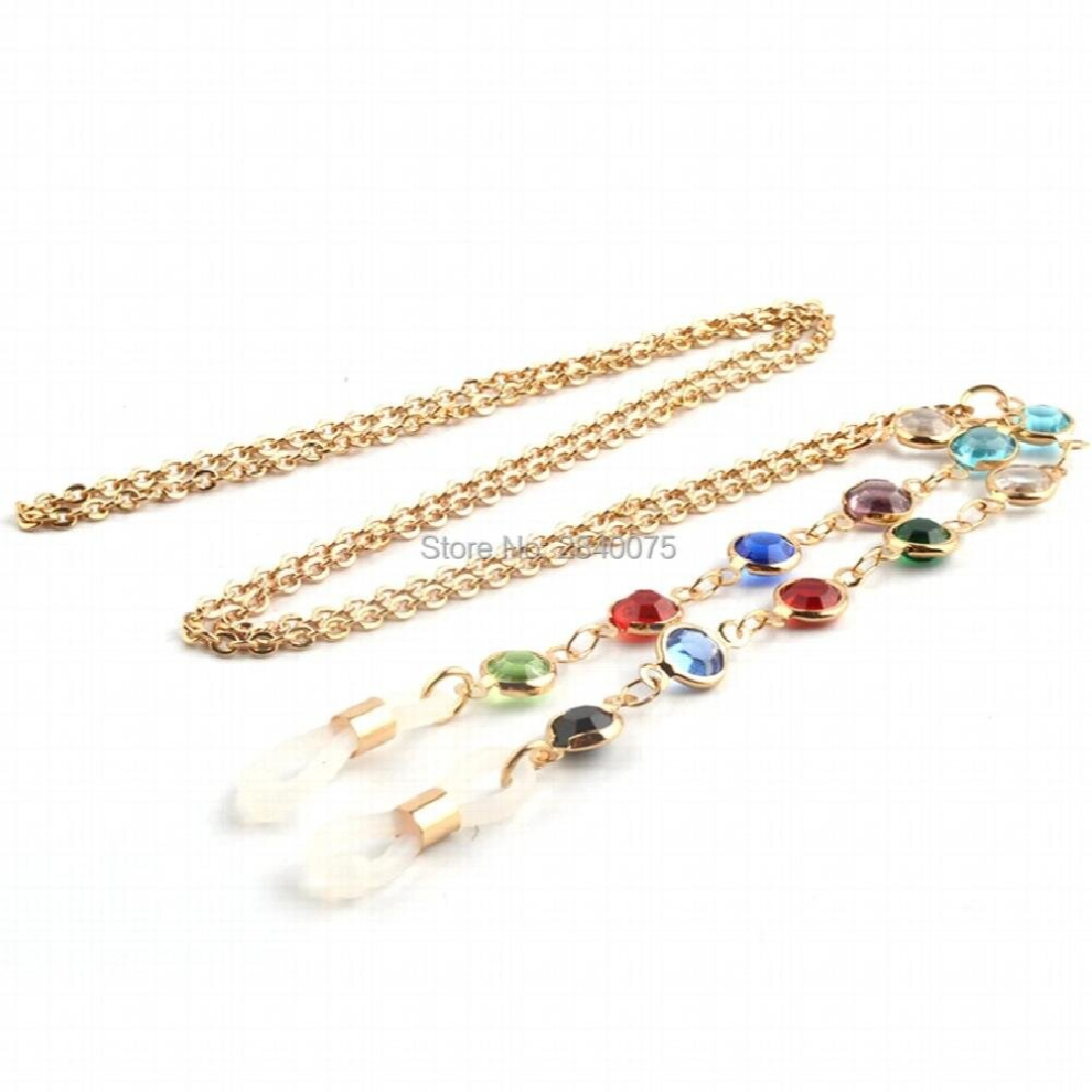 Gold 10Pcs Metal Glasses Chain Sunglasses Antislip Chain Optical Frame Holder