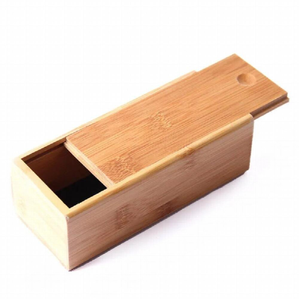 Green Environmental Protection Creative High-Grade Bamboo Dyeing Brown Pull Sunglasses Box High-Grade Wooden Glasses Box