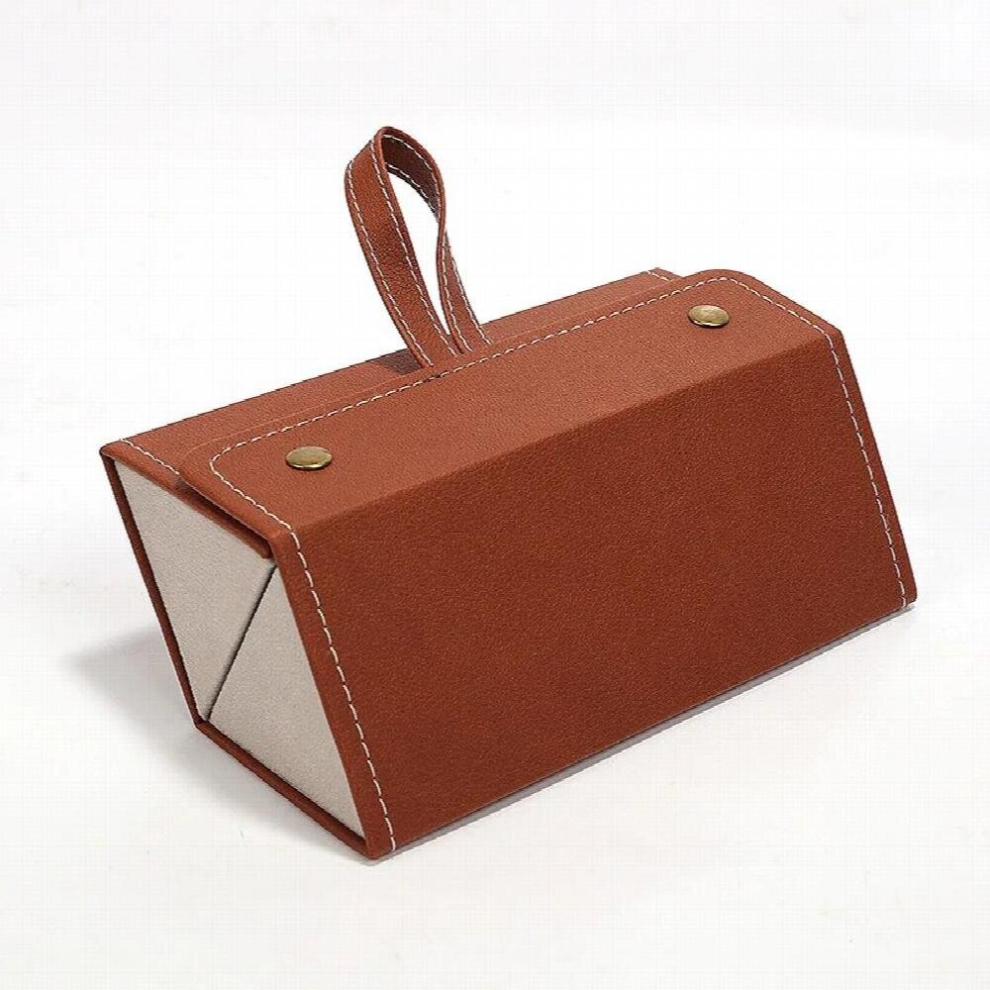 Sunglasses Organizer Multi-slot Eyeglasses Storage Folding Portable Glasses PU Leather Case Home Storage