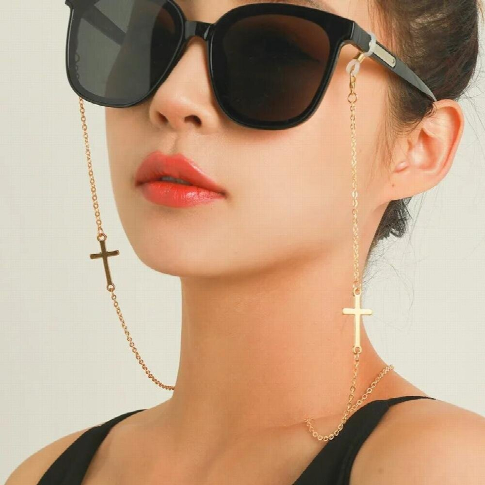 Fahion Pendant Glasses Chains Cross Eyeglasses Sunglasses Spectacles Metal Chain Holder Cord Lanyard Necklace
