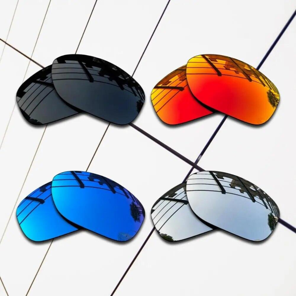Multicoloured E.o.s 4 Pairs & Silver & Ice & Fire Red Polarized Replacement?Lenses?For?Oakley?Pit Bull Oo9127 Sunglasses