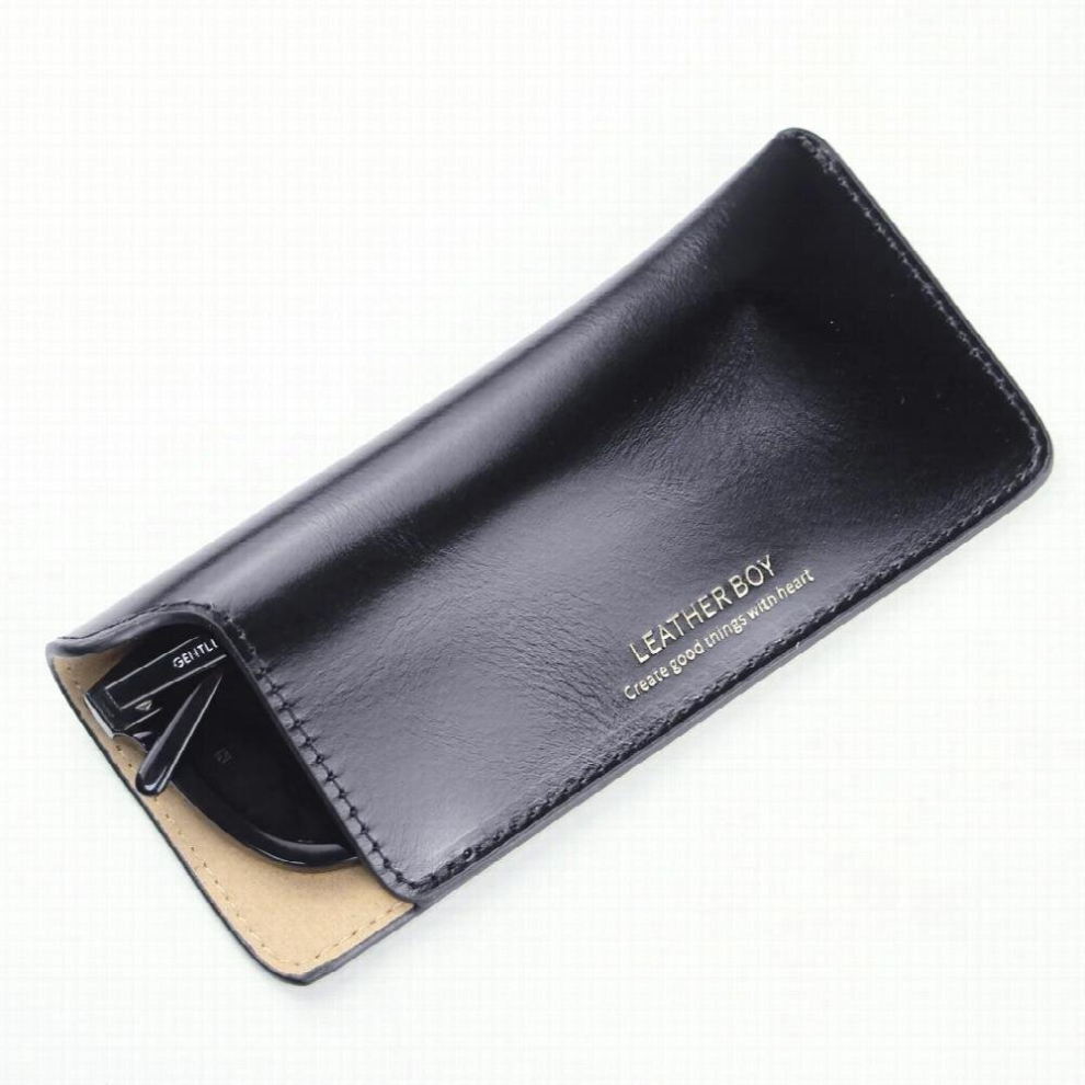 Ins artistic leather sunglasses bag glasses case myopic lens protective case for men and women sunglasses portable storage jacke