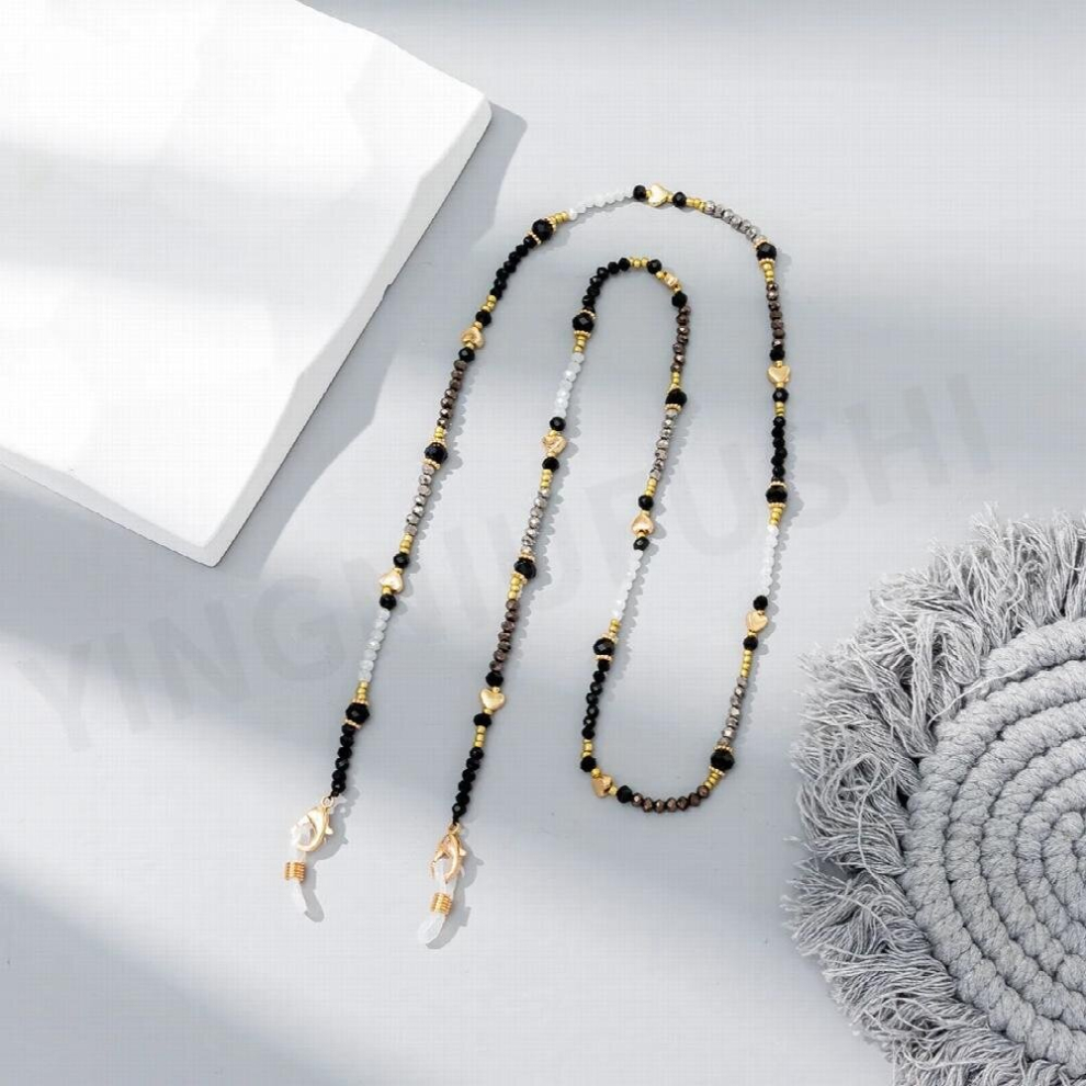 Mixed Crystal Beaded Glasses Chain Accessories Ladies Temperament Sunglasses Rope