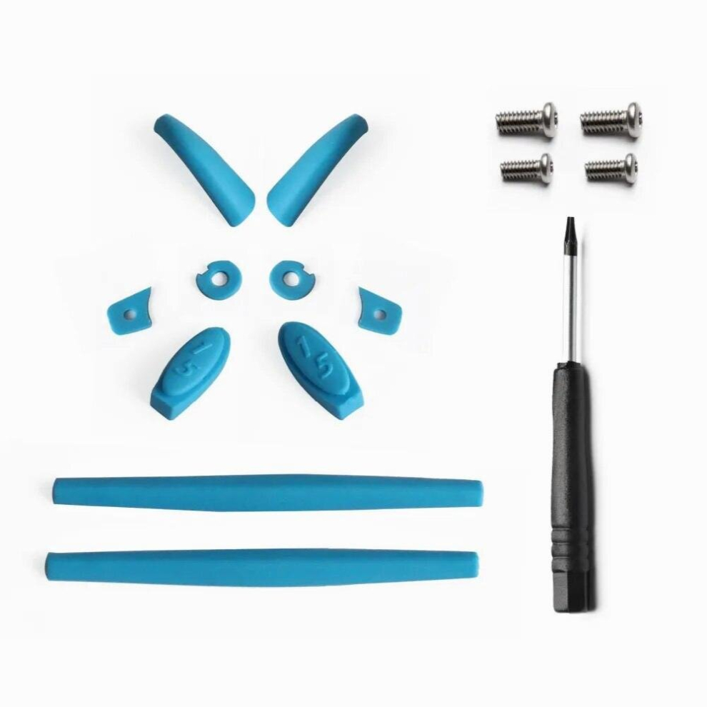 Multicoloured Rubber Kit Replacement Earsocks & Nose Pads & Screwdriver-T6 & Screw-T6-4Pcs For Juliet Sunglasses Frame