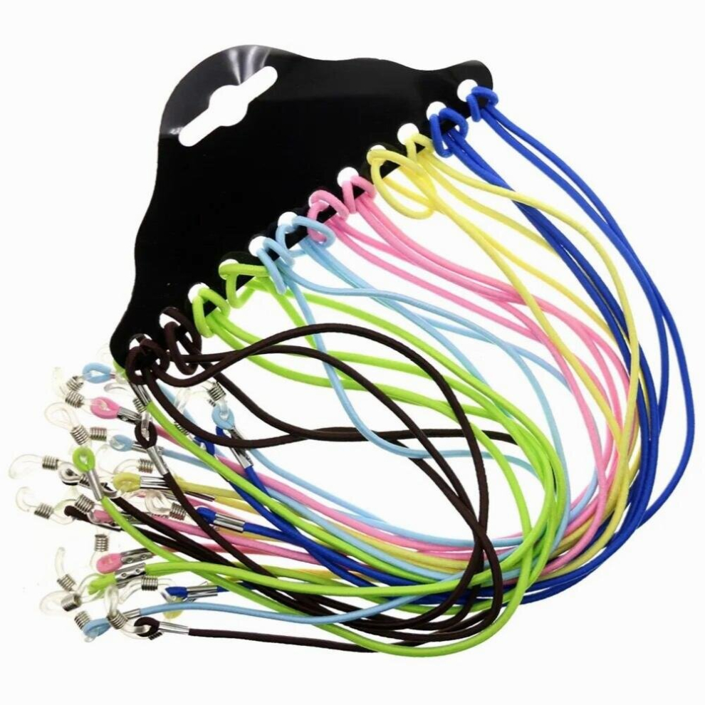 Multicoloured 60Pcs/Lot 2Mm Eyeglass Sunglasses Chain Elastic Rubber Neck String Rope Cord Retainer Strap Eyewear Lanyard Holder