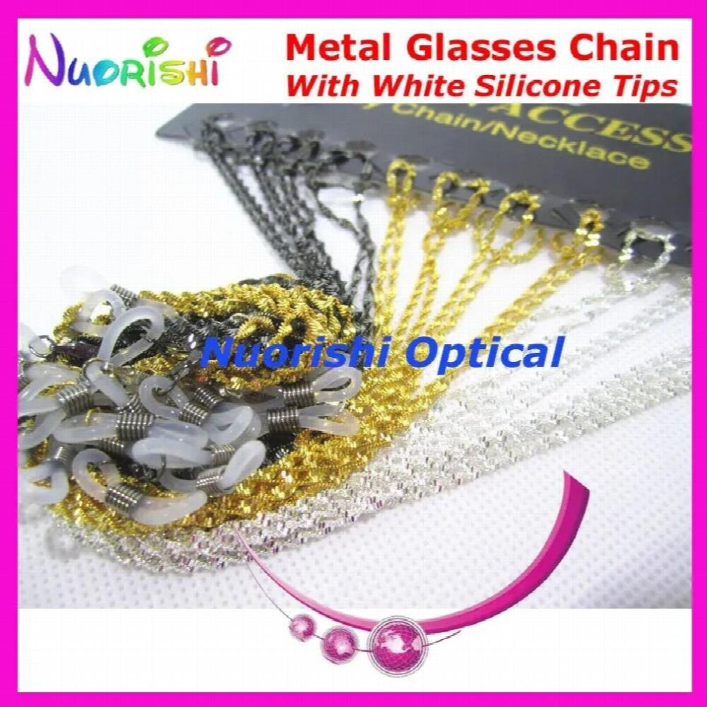 Multicoloured L506 12Pcs Nice Metal Sunglass Eyewear Glasses Neck Cord Chain Retainer Strap Lanyard Holder Retainer