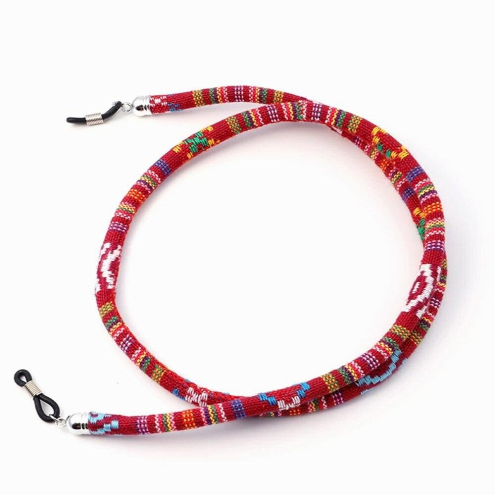 Multicoloured Eyeglass Sunglasses Cotton Neck String Cord Retainer Strap Eyewear Lanyard Holder High-End Ethnic Rope Glasses Chain