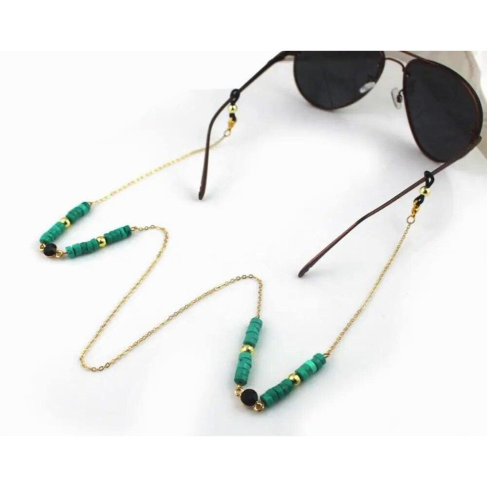 10pc/lot Colorful Beaded Metal Sunglasses Chain Neck Cord Holder Eyeglass Lanyard