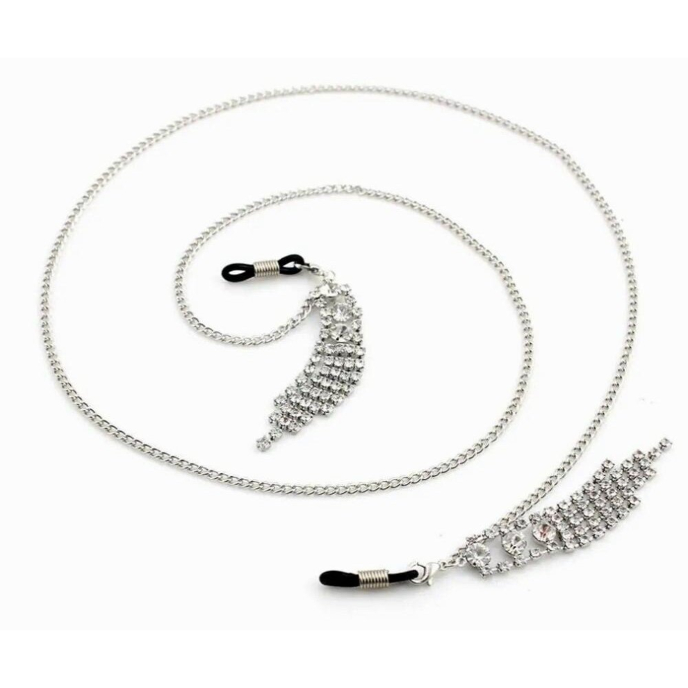 10pc/lot Metal Sunglasses Chain With Rhinestone Neck Cord Holder Eyeglass Lanyard