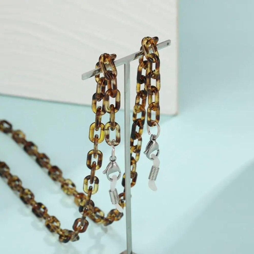 Skyrim Hot Leopard Chain for Glasses Women Men Acrylic Sunglasses Chains Lanyard Reading Eyeglasses Cord Neck Mask Strap Rope